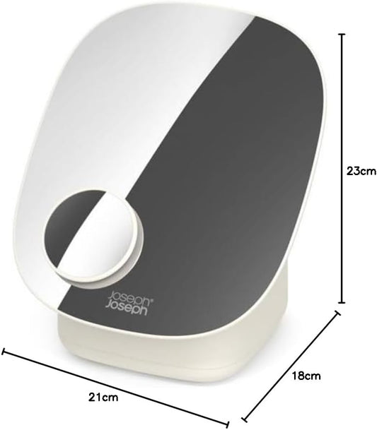 Specchio con piedistallo e Organizer per cosmetici